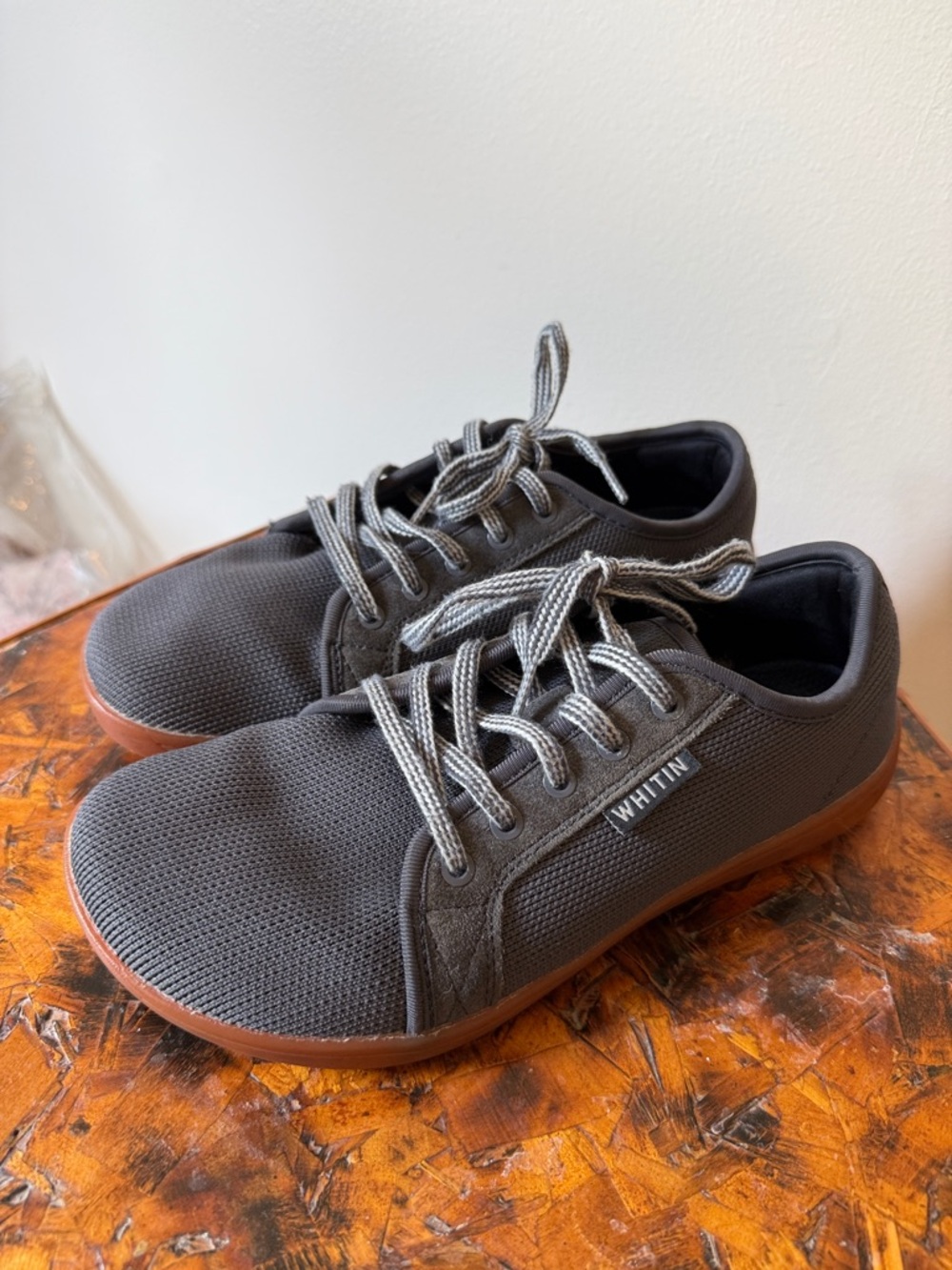 Whitin Women’s W81 Gray Zero Drop Barefoot Minimalist Low Top Size 40 Sneakers
